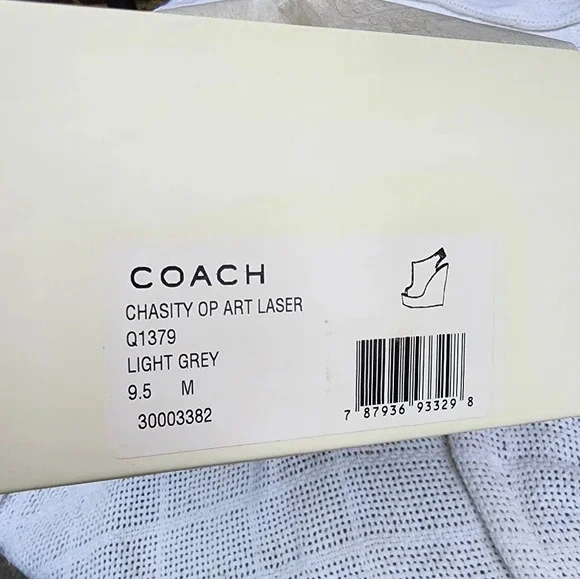 Coach Chastity‎ Op Art Laser Wedges 9.5 NEW - Picture 4 of 12
